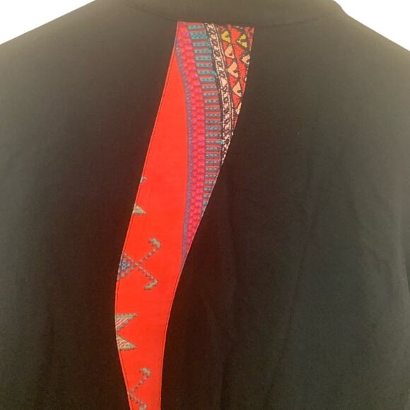 Parsley & Sage Boho Jacket L Black Sweater Full Zip Artsy Festival Funky Goth - Picture 10 of 12